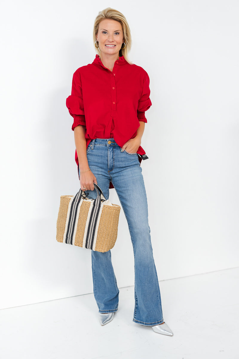 Kimberly Corduroy Top Red