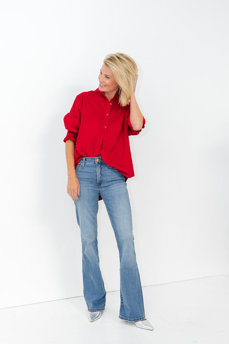 Kimberly Corduroy Top Red