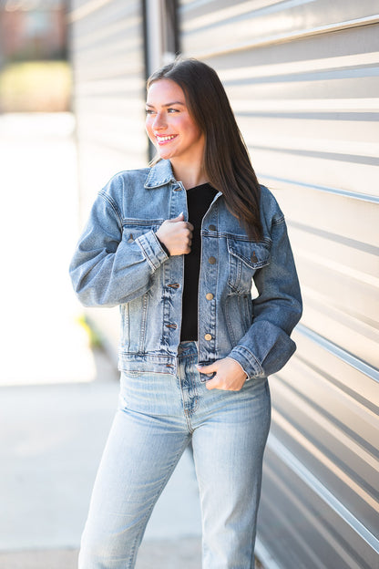 Liz Trucker Drop Jacket in Empower