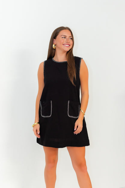 Ellie Dress in Solid Black