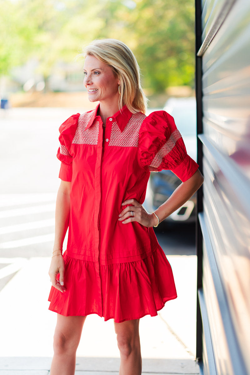 FINAL SALE Scout Dress in Red