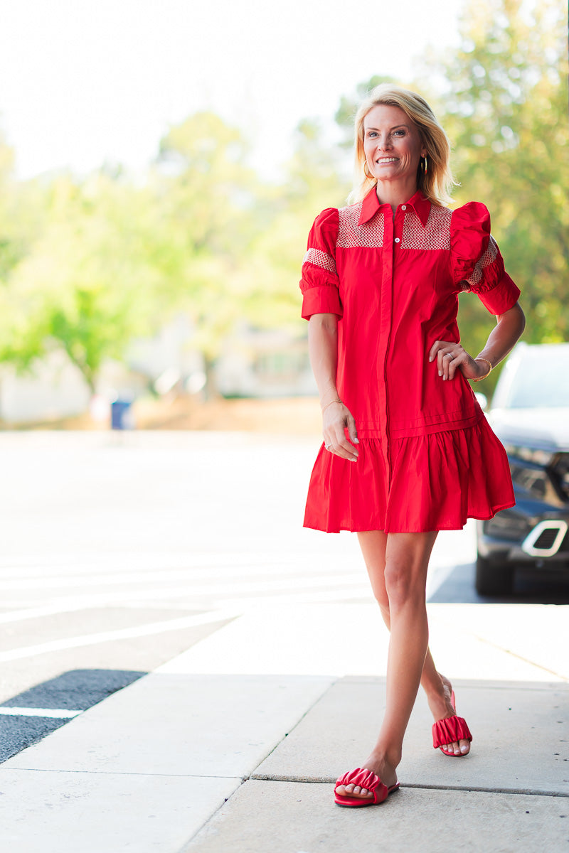 FINAL SALE Scout Dress in Red