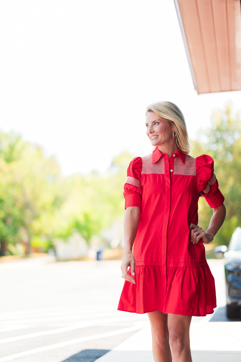 FINAL SALE Scout Dress in Red