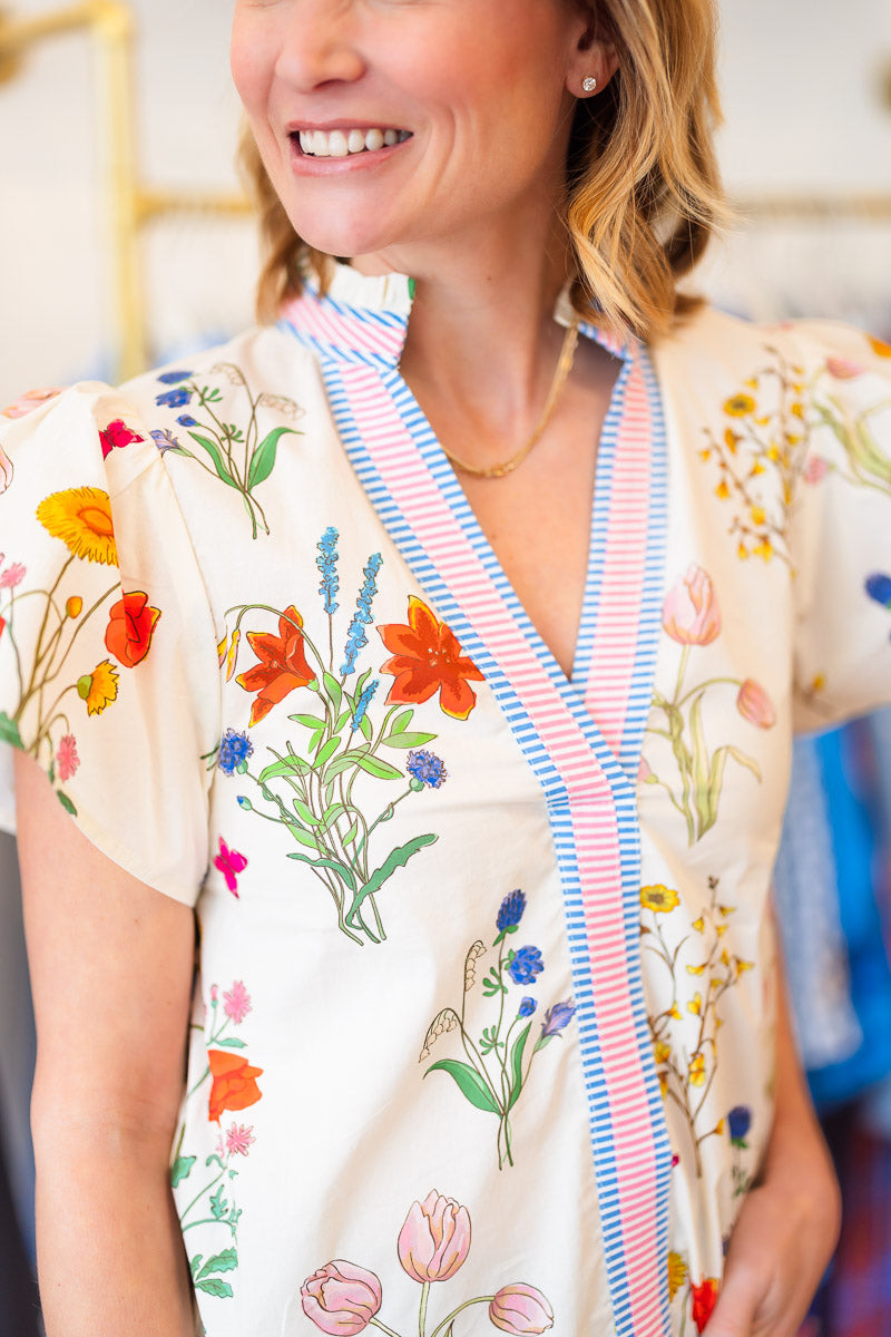 Floral Short Sleeve Top