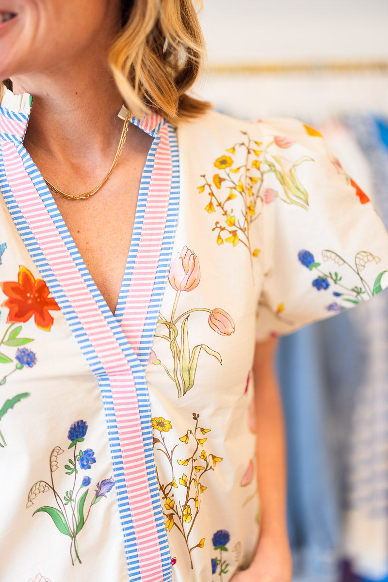 Floral Short Sleeve Top