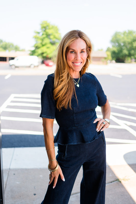 Yolanda Top in Indigo