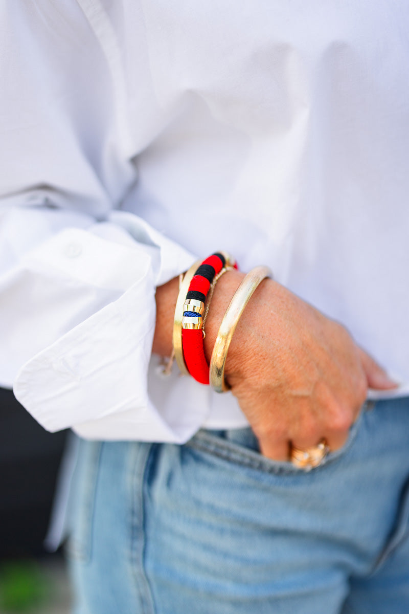 Gameday Bracelet in Black/Red