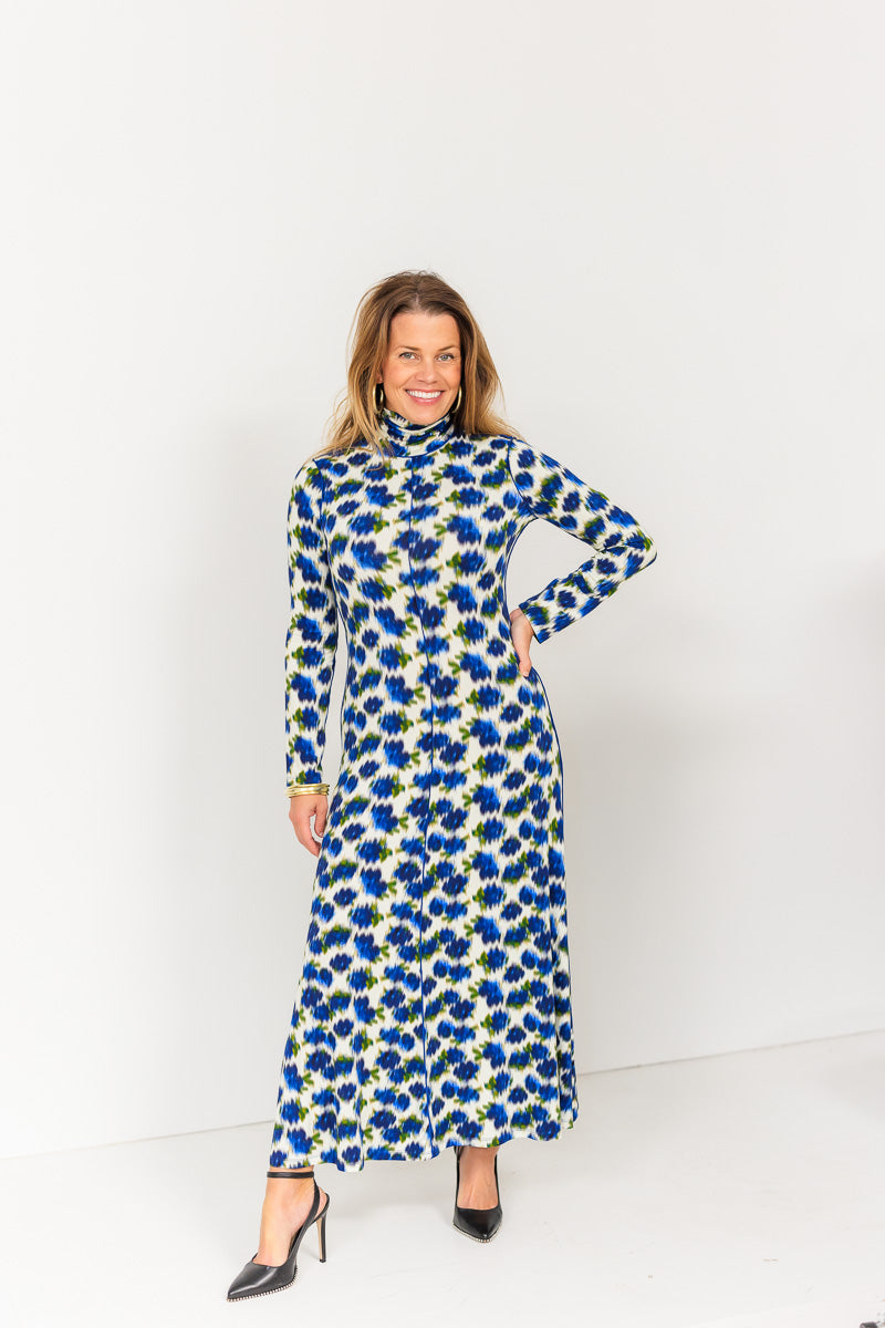 Kings Hill Dress in Ikat Rose