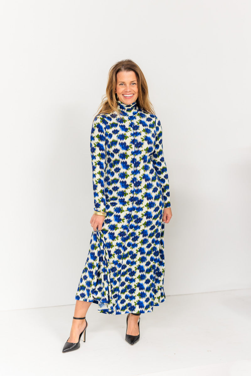 Kings Hill Dress in Ikat Rose