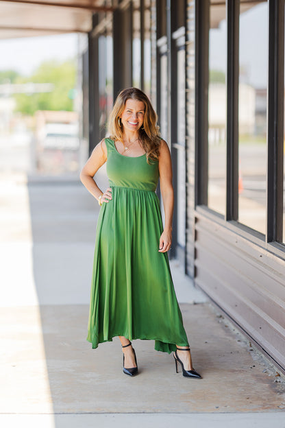 Blythe Dress in Evergreen