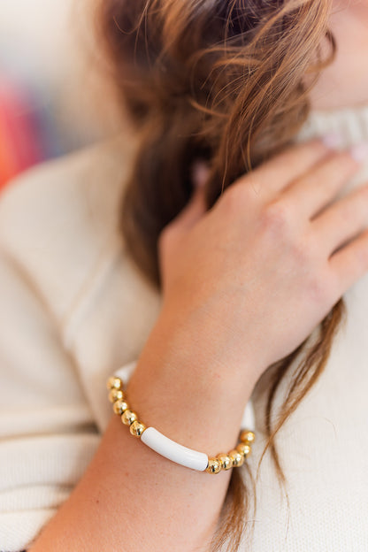 White and Gold Bracelet