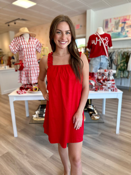 FINAL SALE Mini Dress in Red