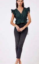 Load image into Gallery viewer, Hunter Flutter Sleeve Top with Ties
