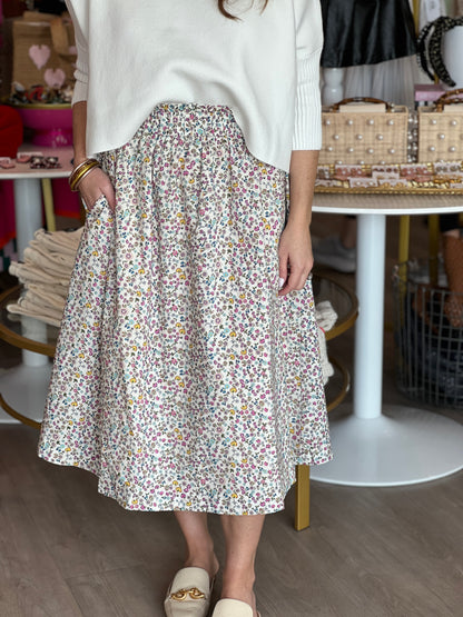 Floral Midi Skirt