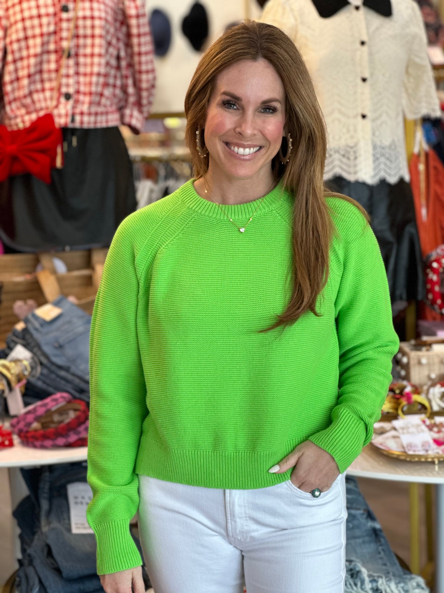 Lime Crew Neck Sweater