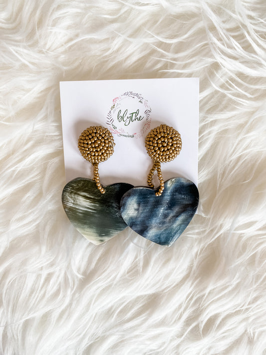 Resin Heart Earring