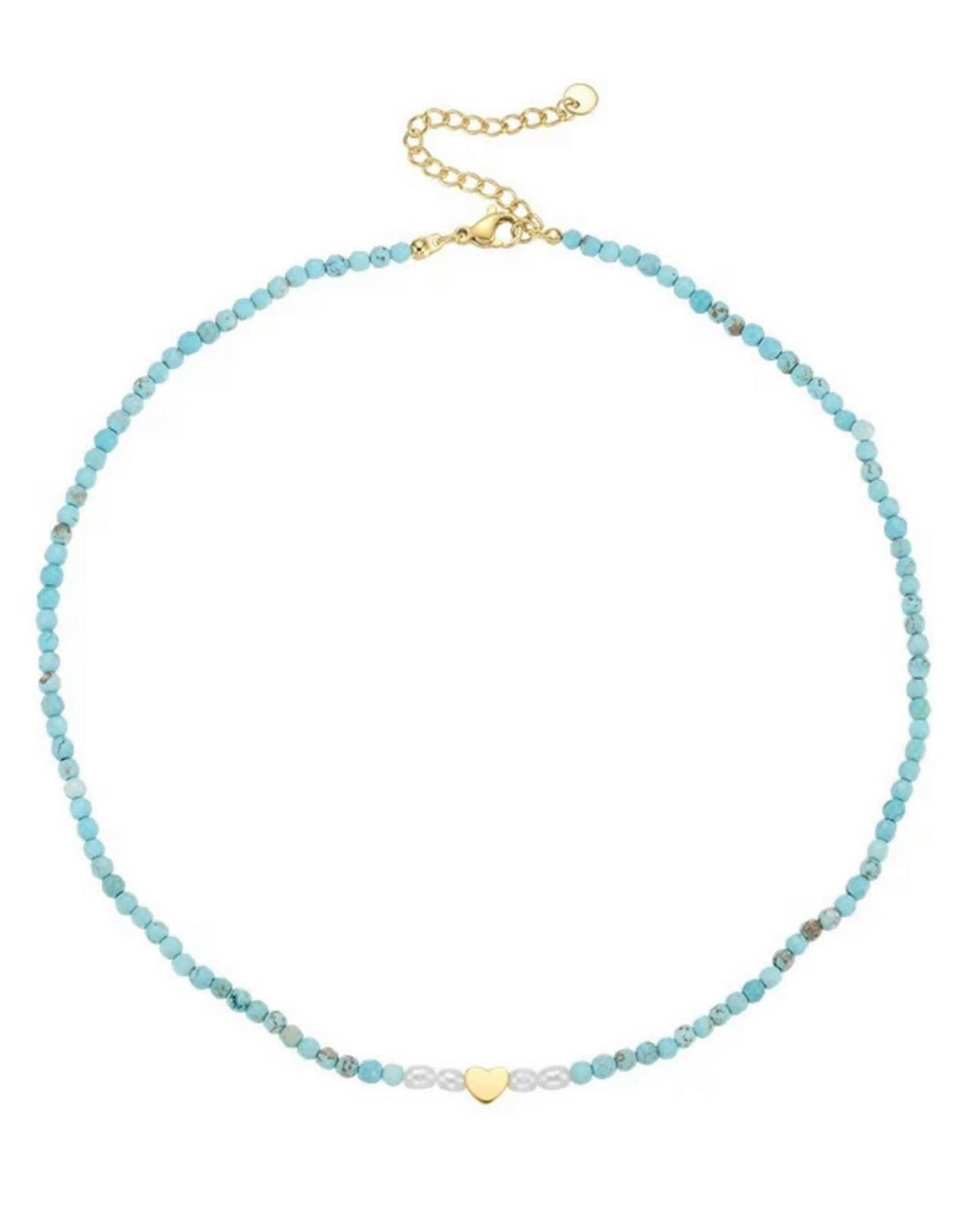 Hearty Necklace in Turquoise