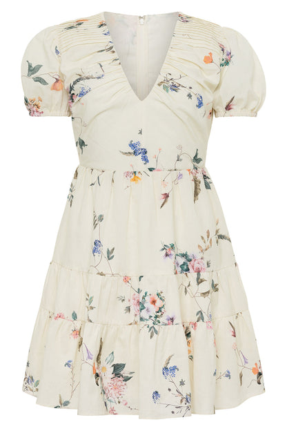 Sloan Dress in Ivory Floral